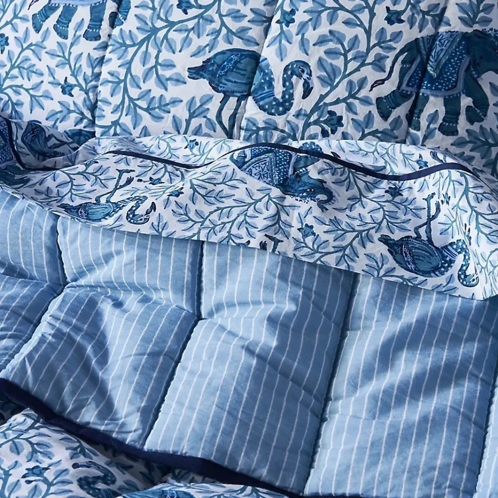 Anthropologie Printfresh Flameneco Organic Quilt Full/Queen